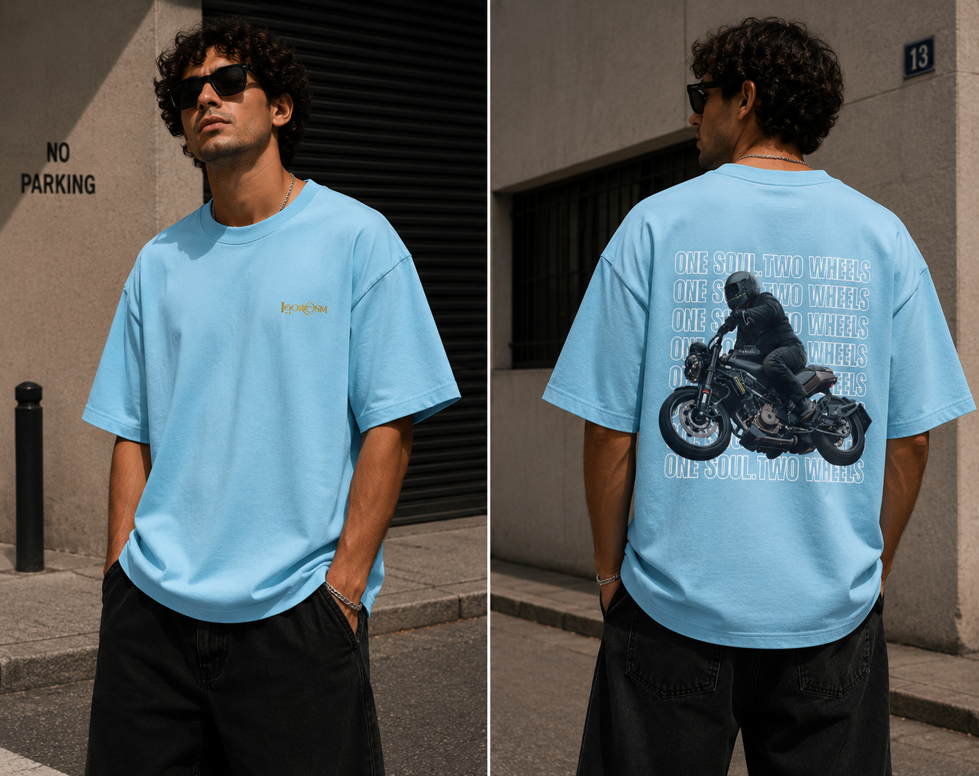 One Soul Two Wheels Oversized Tee