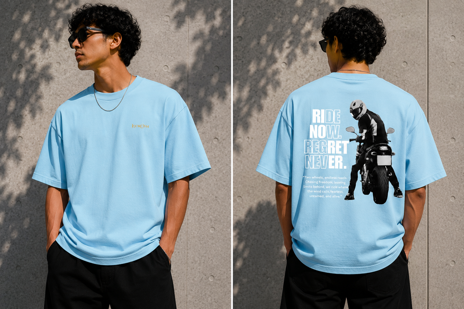 Ride Now Regret Never Oversized Tee