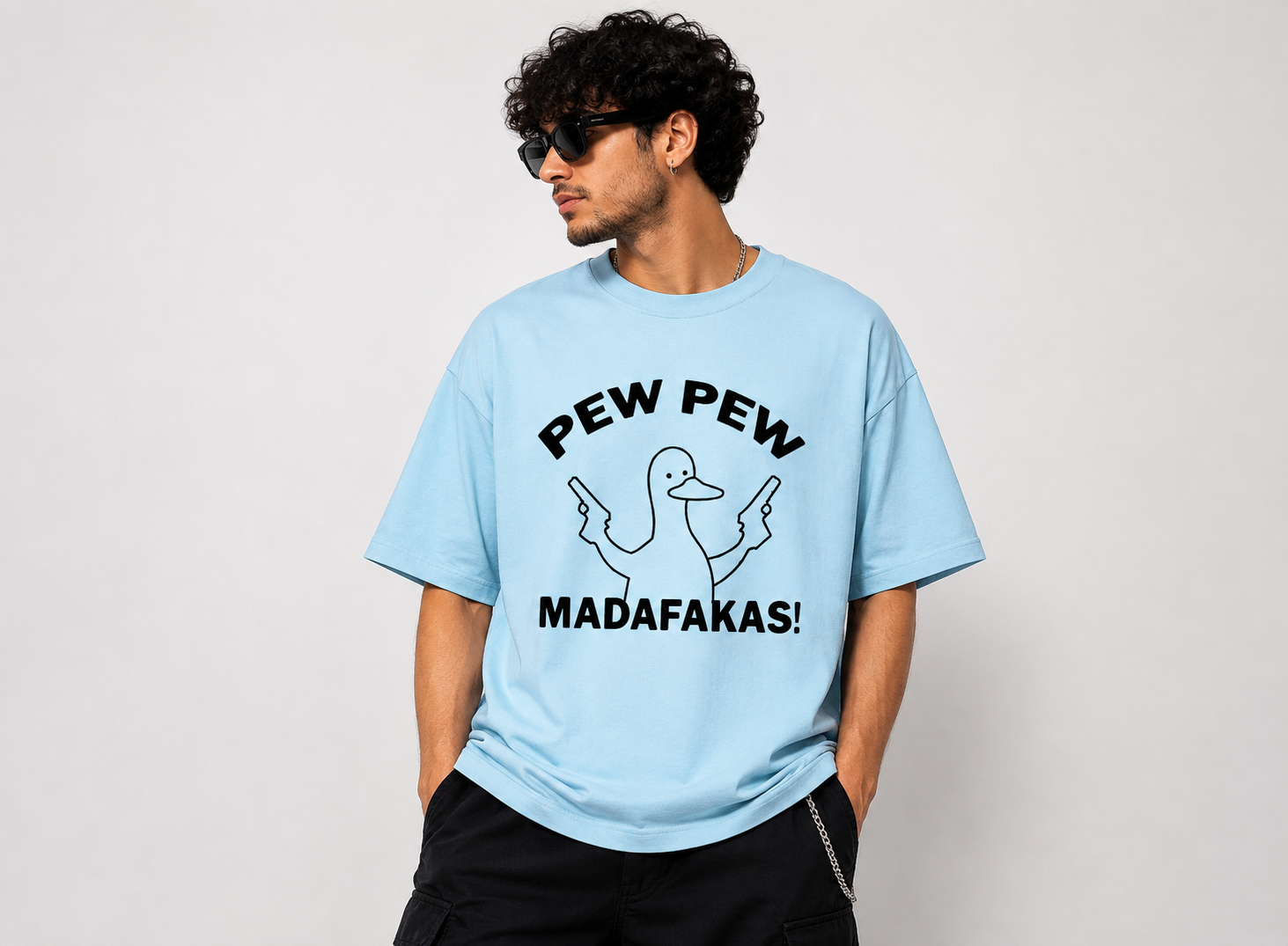 Pew Pew MADAFAKAS Oversized Tee