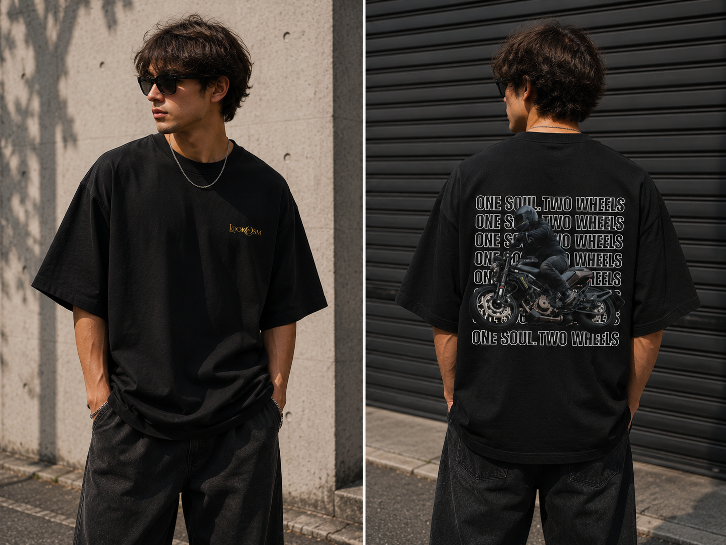 One Soul Two Wheels Oversized Tee