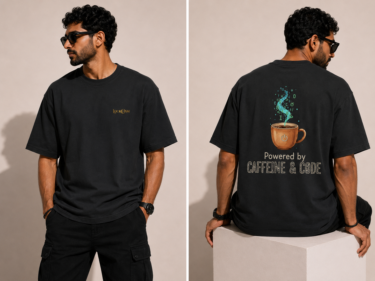Caffeine & Code Oversized T-Shirt