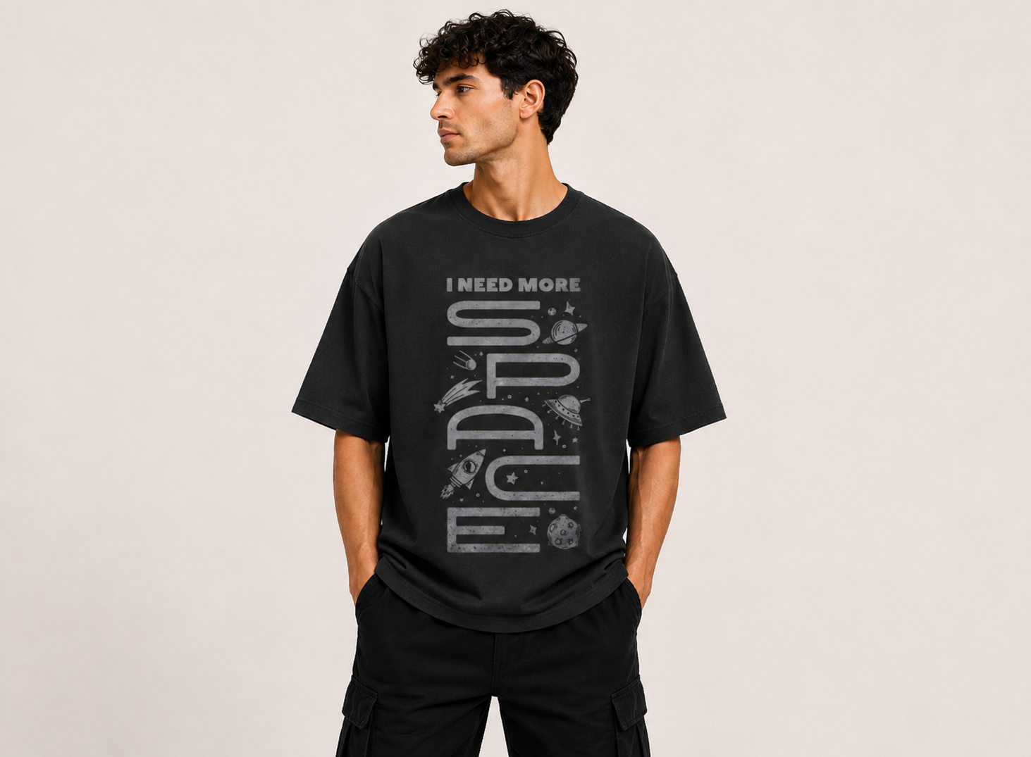I Need More Space Oversized Classic Tee