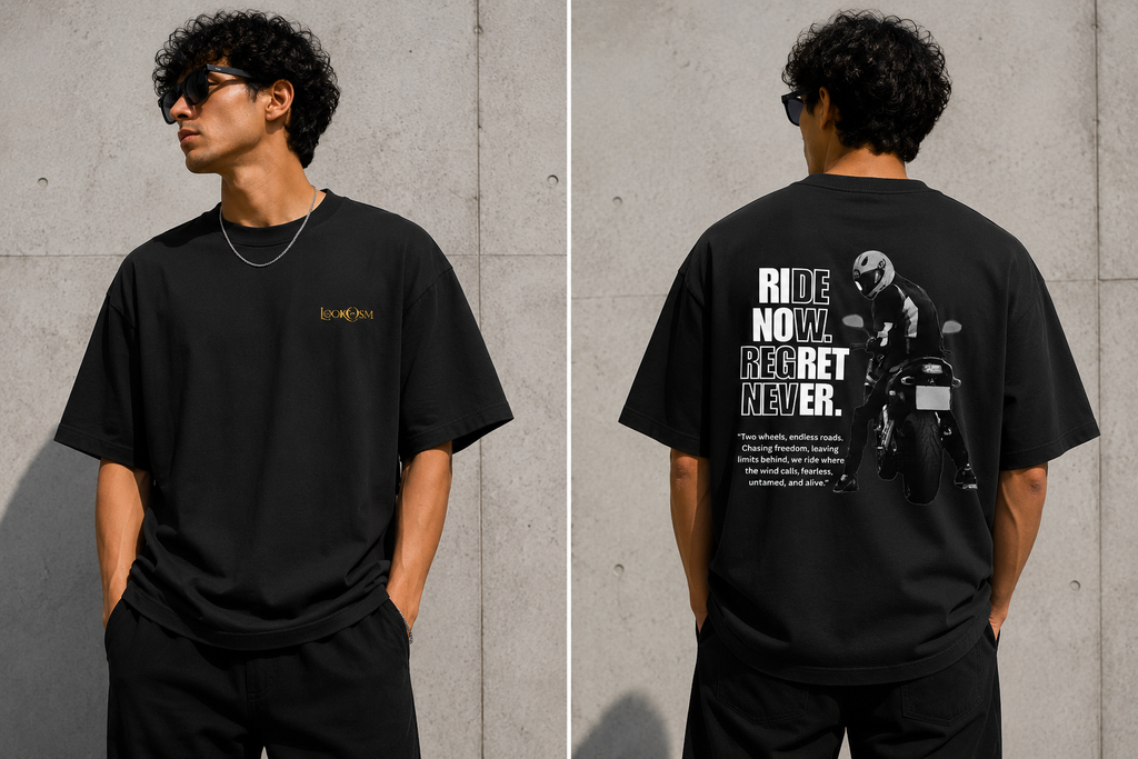 Ride Now Regret Never Oversized Tee
