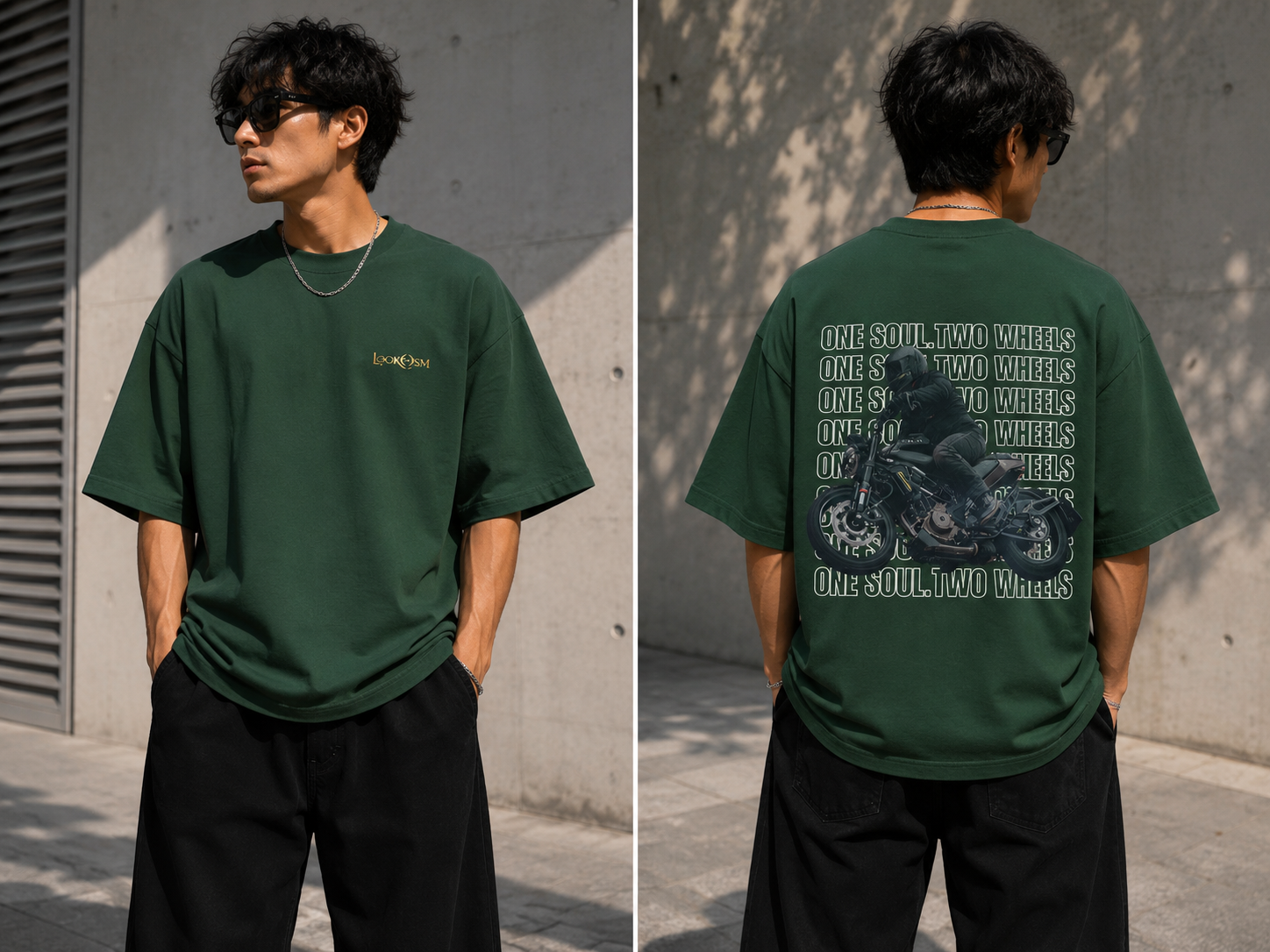 One Soul Two Wheels Oversized Tee