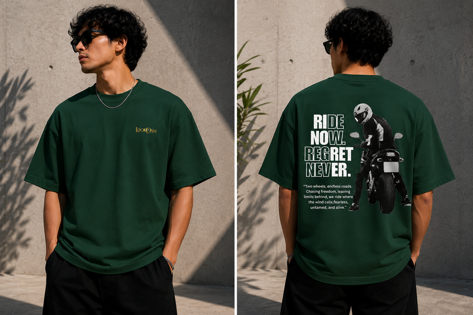 Ride Now Regret Never Oversized Tee