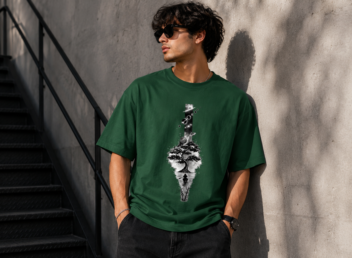 Tree & Moon Oversized Tee