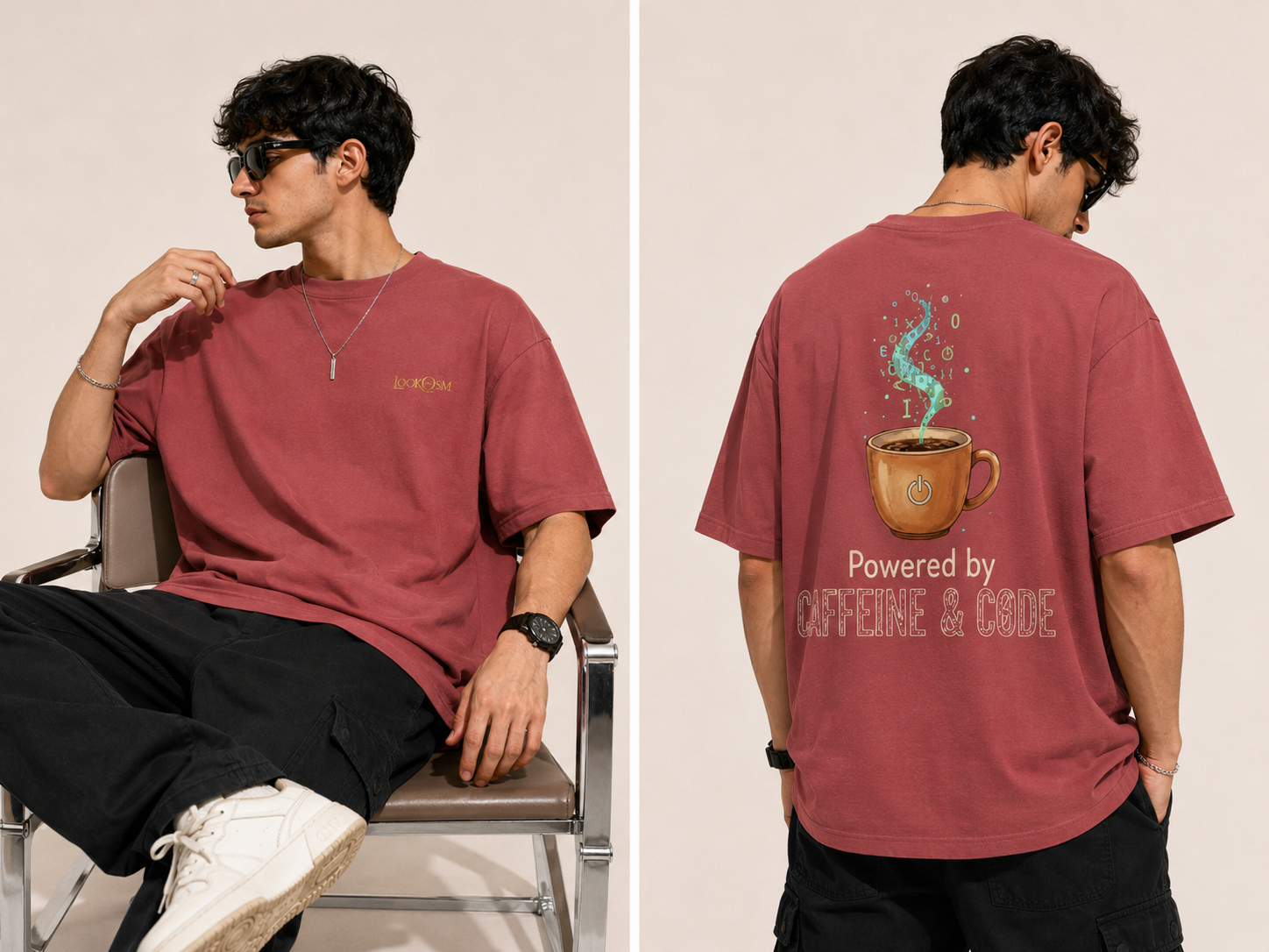 Caffeine & Code Oversized T-Shirt