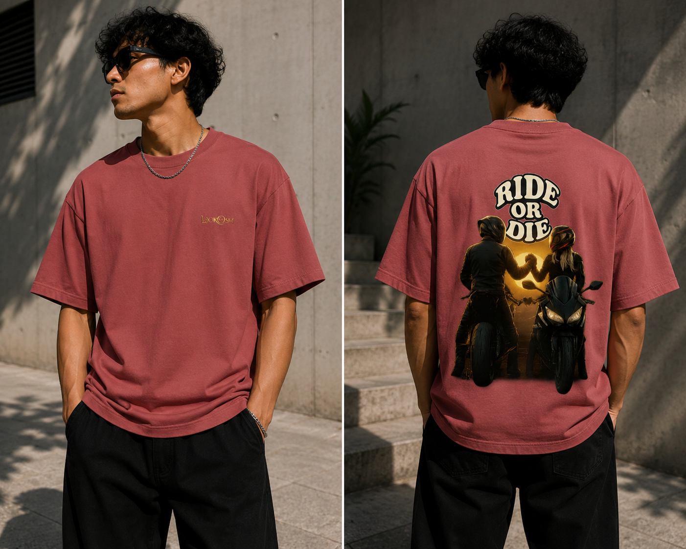 Ride Or Die Oversized Graphic Tee