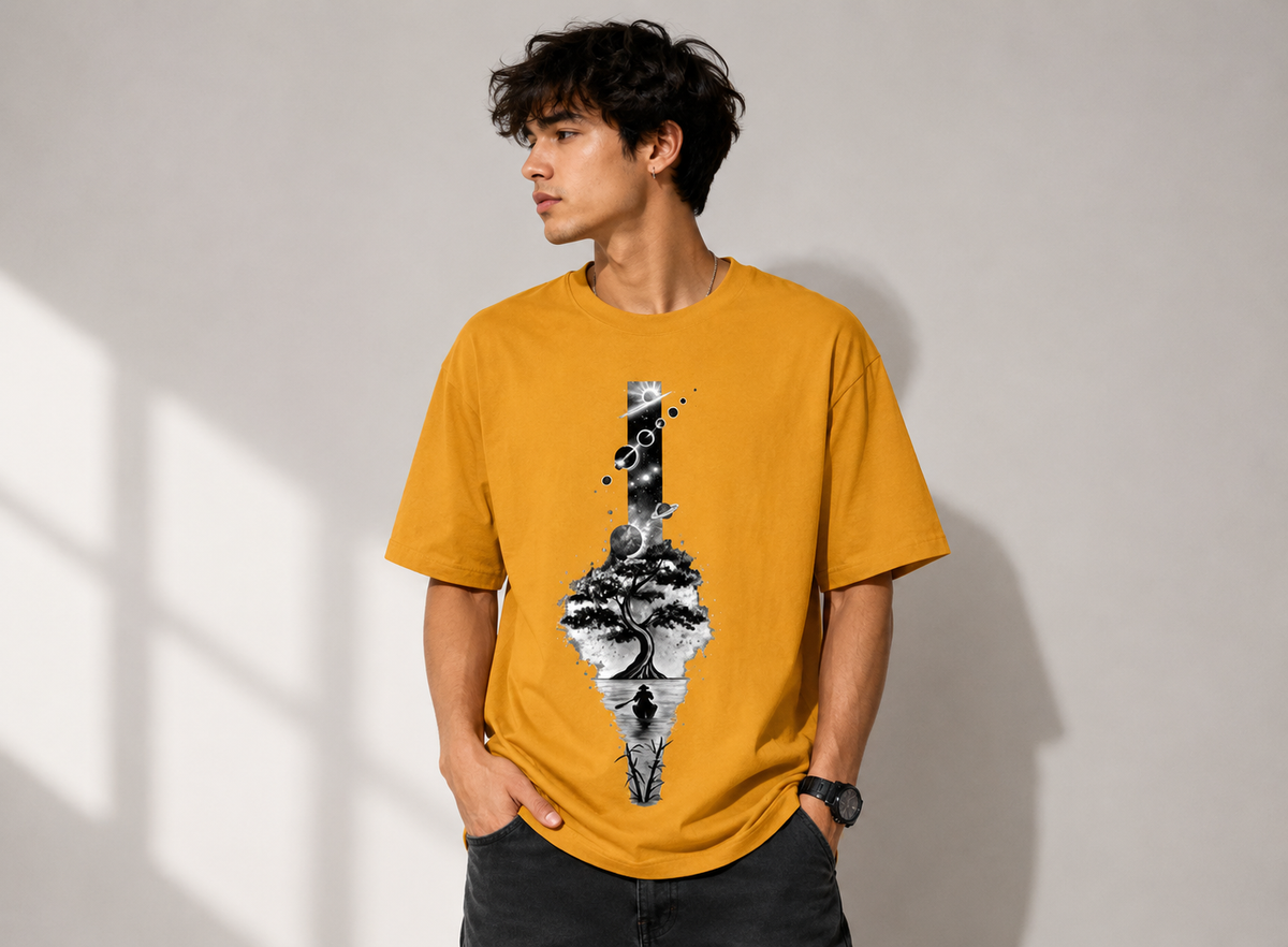 Tree & Moon Oversized Tee