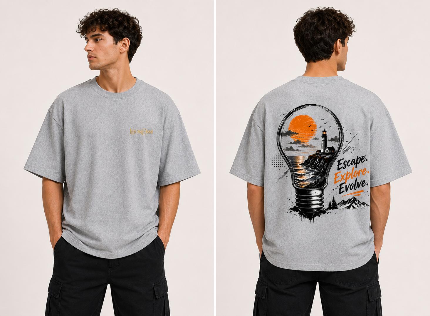 Escape, Explore & Evolve oversized tee