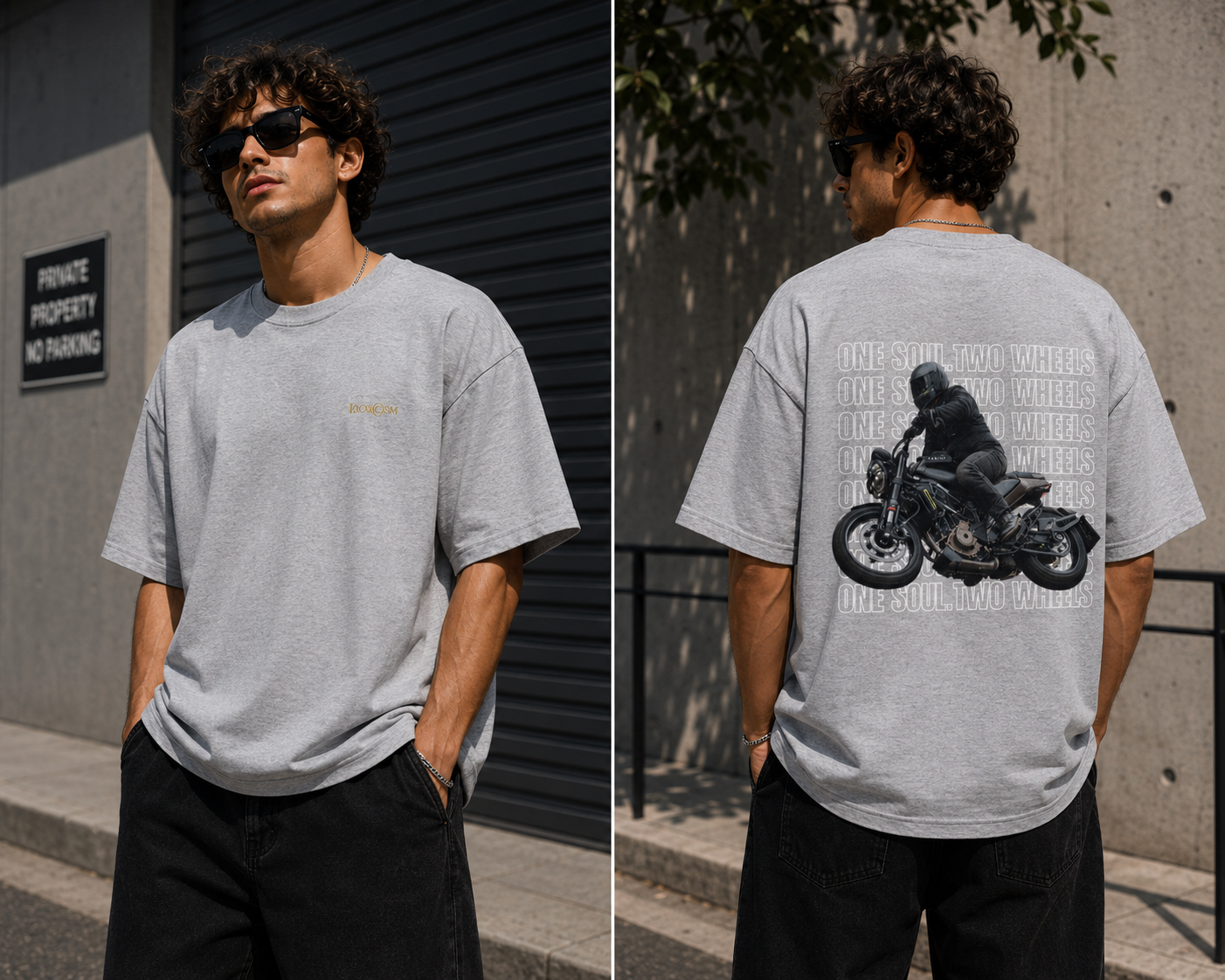 One Soul Two Wheels Oversized Tee