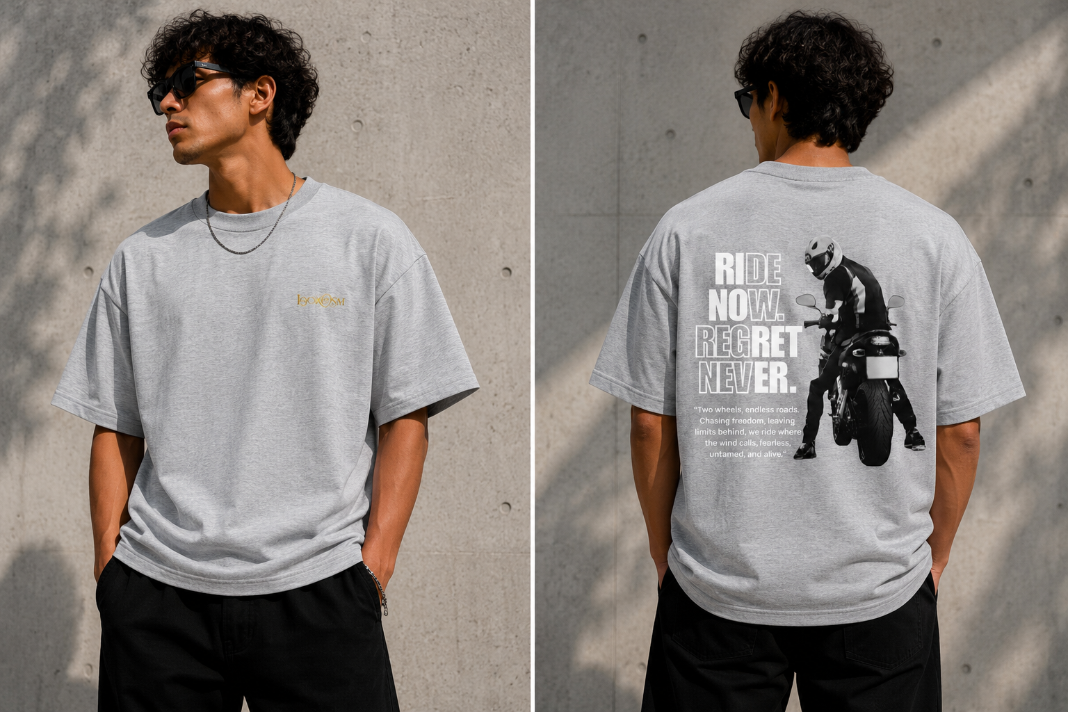 Ride Now Regret Never Oversized Tee