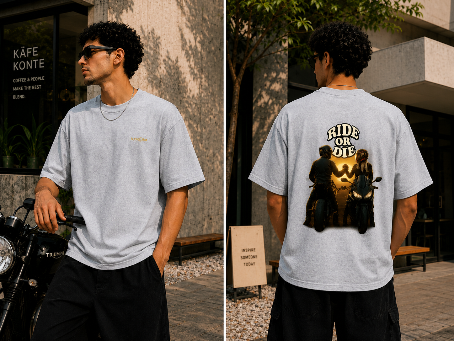 Ride Or Die Oversized Graphic Tee