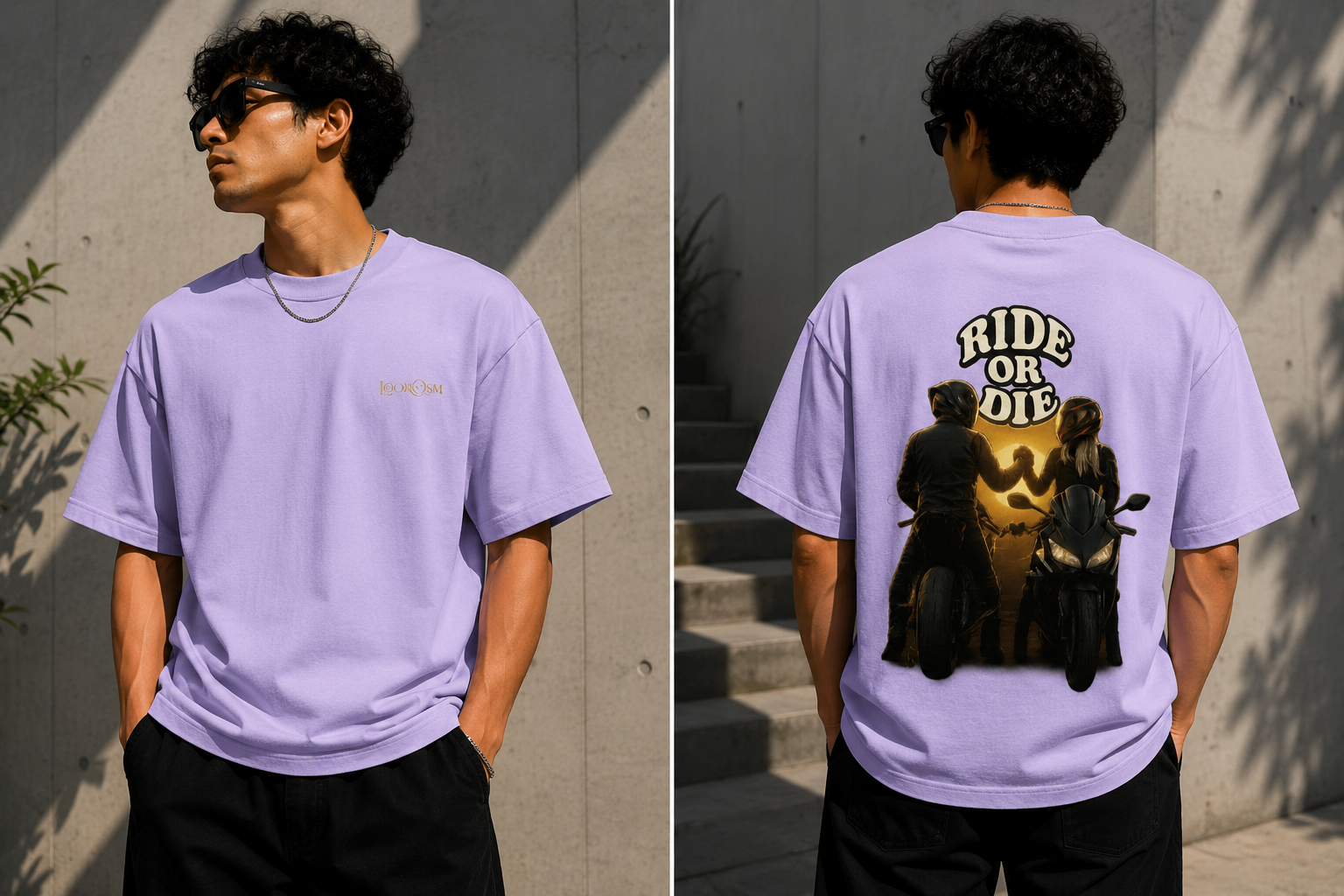 Ride Or Die Oversized Graphic Tee