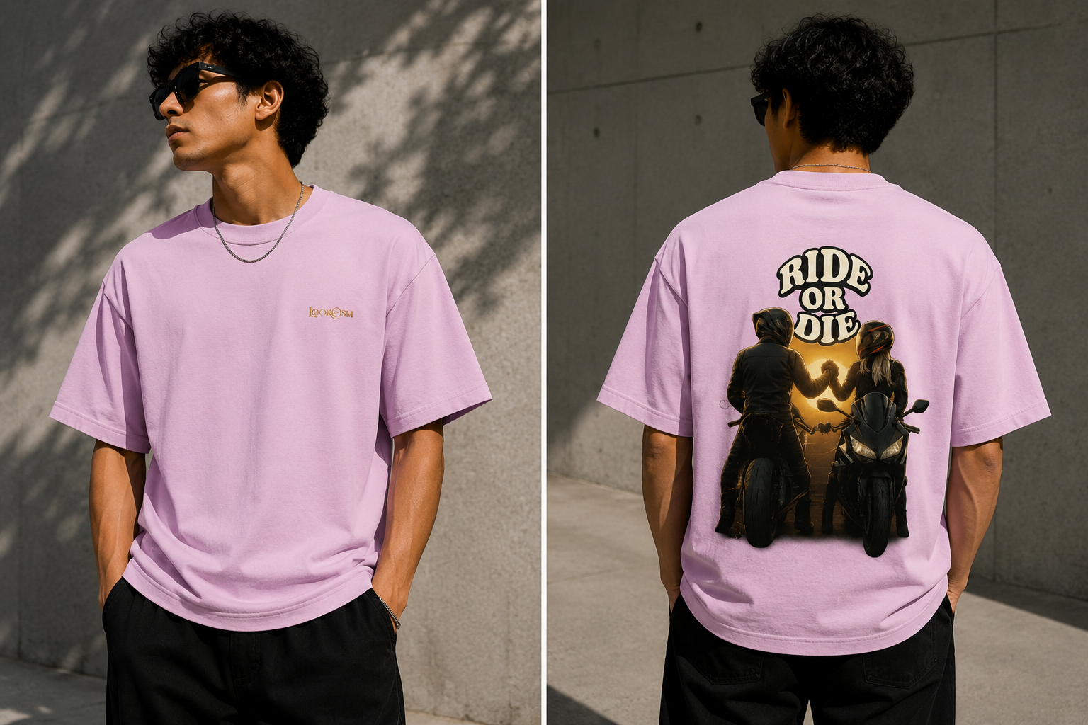 Ride Or Die Oversized Graphic Tee