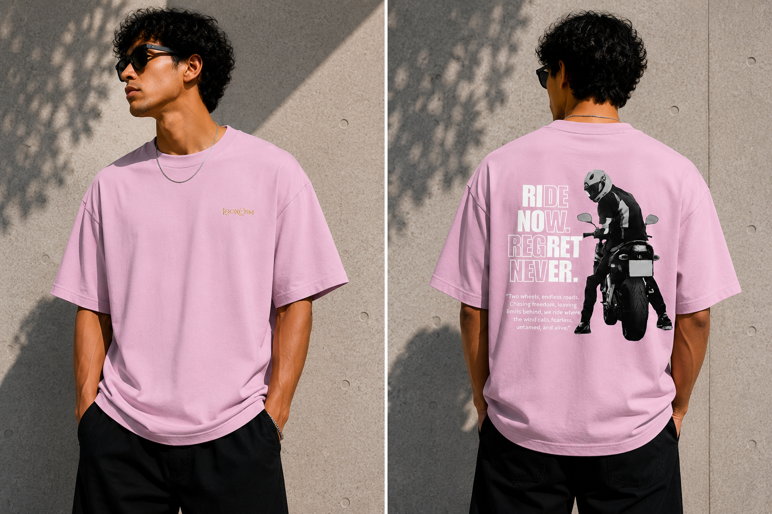 Ride Now Regret Never Oversized Tee