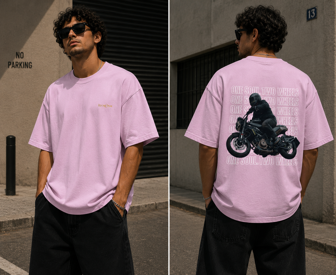 One Soul Two Wheels Oversized Tee