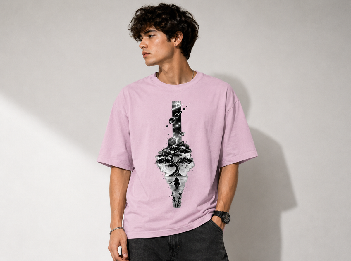 Tree & Moon Oversized Tee