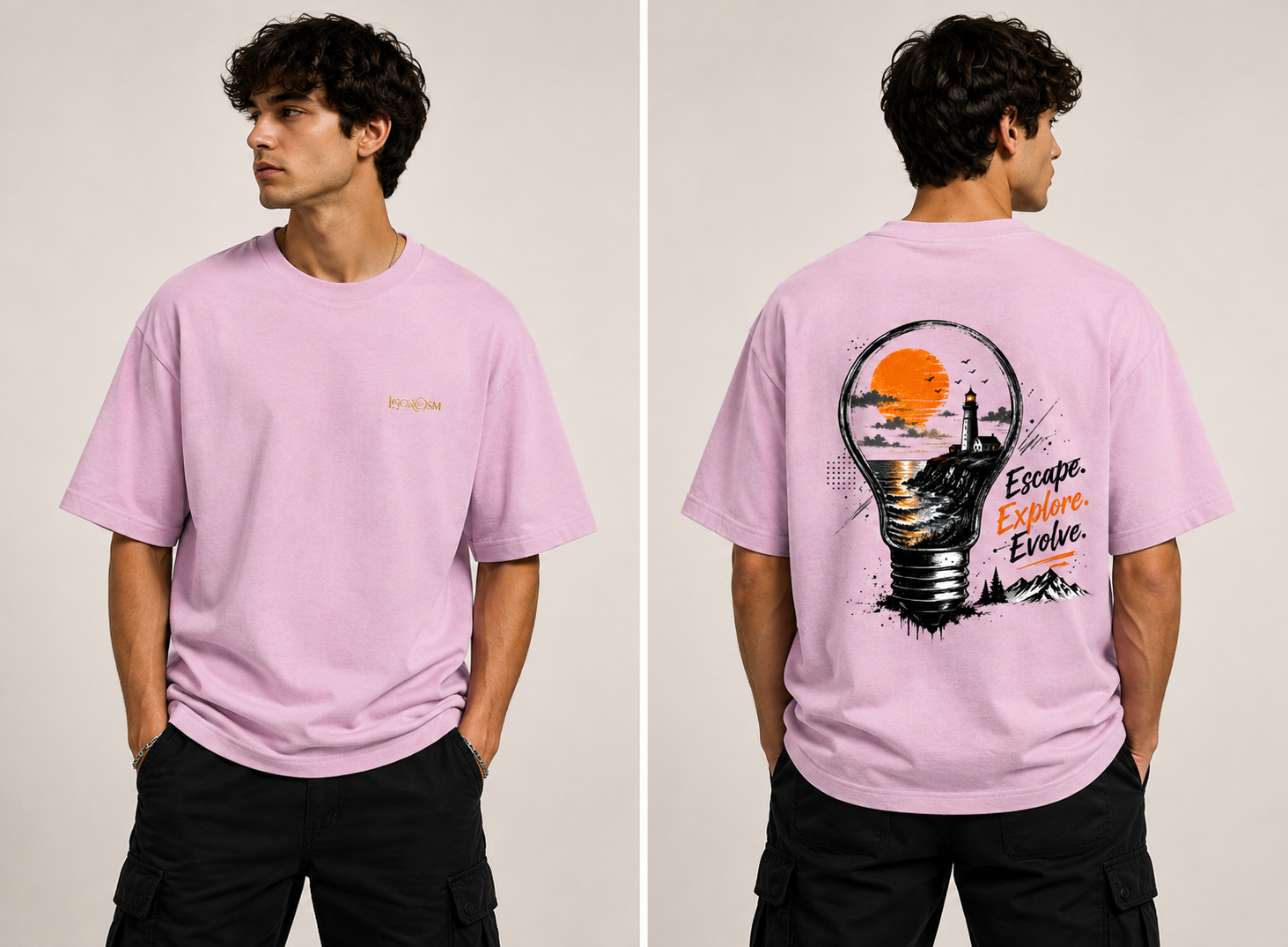 Escape, Explore & Evolve oversized tee