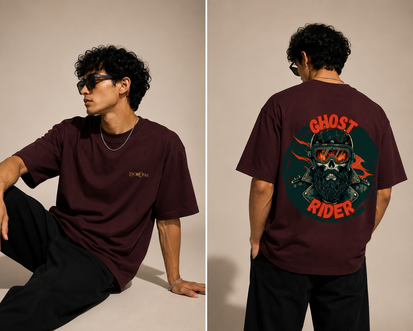 Ghost Rider Oversized Graphic Tee