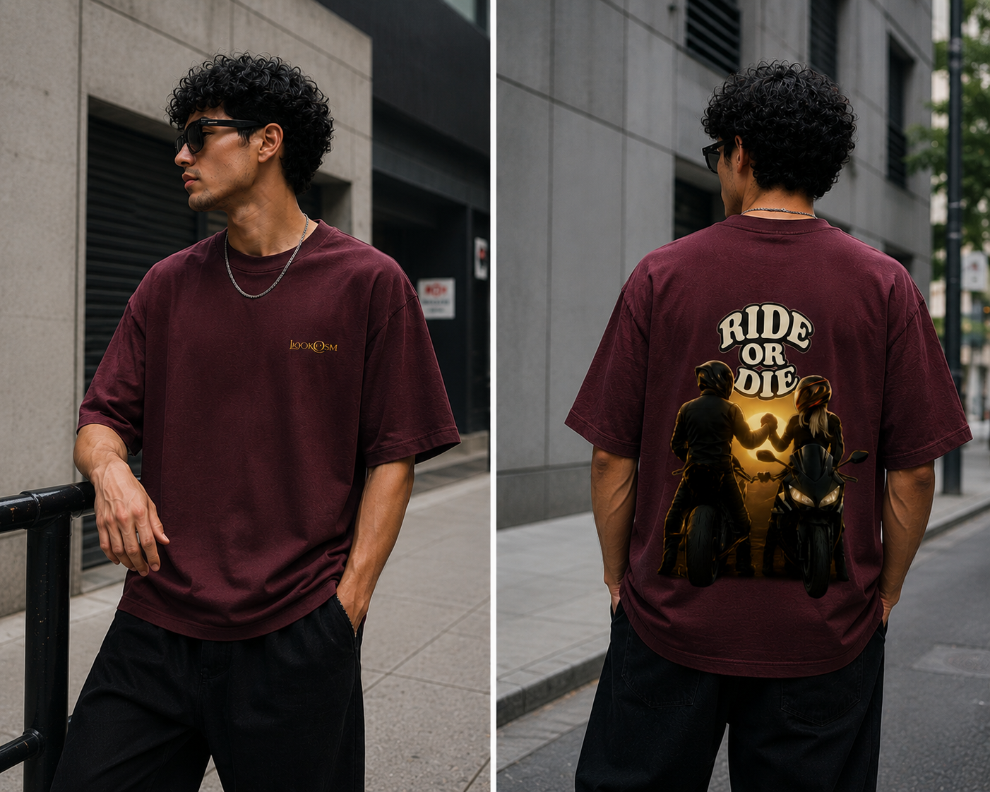 Ride Or Die Oversized Graphic Tee