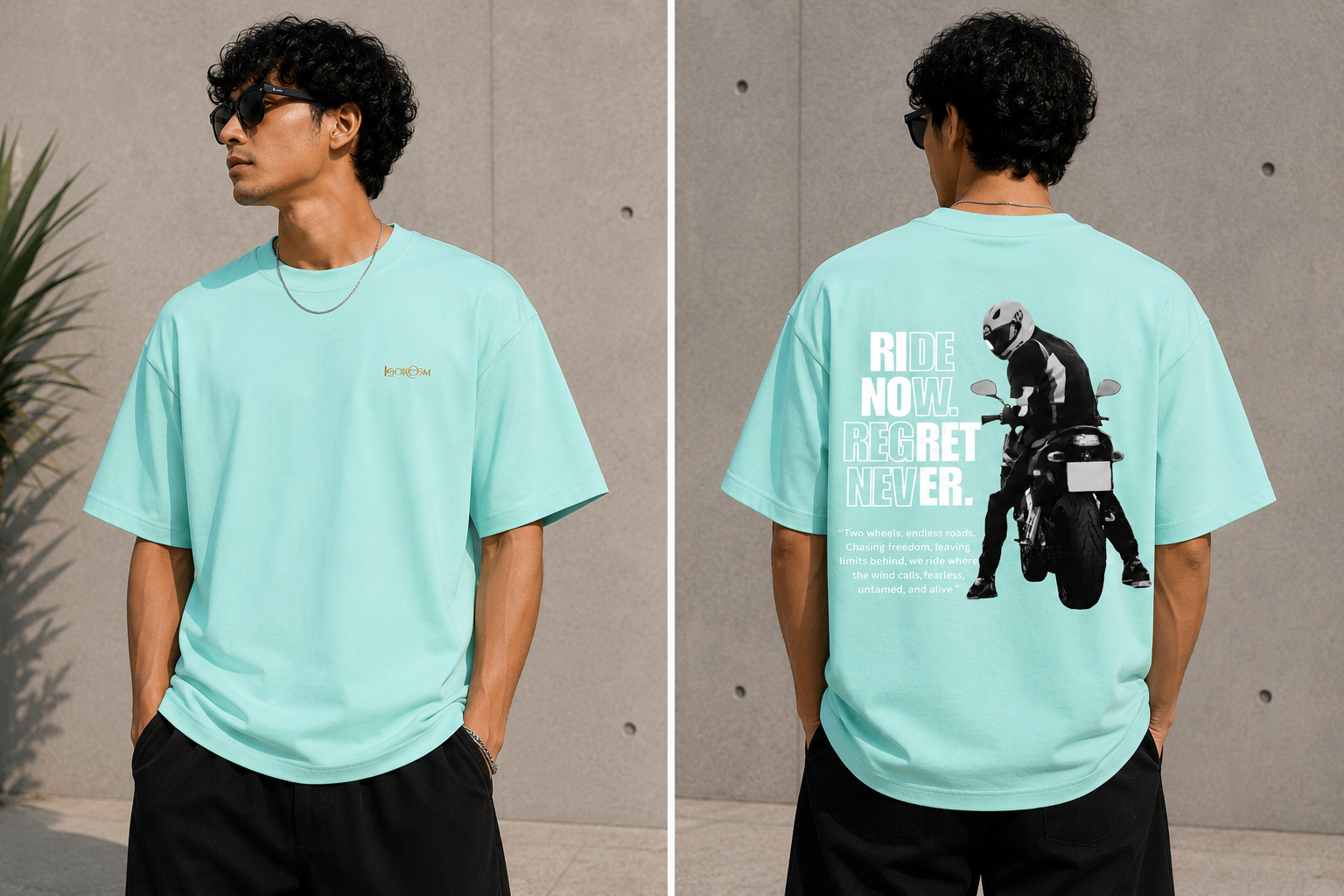 Ride Now Regret Never Oversized Tee