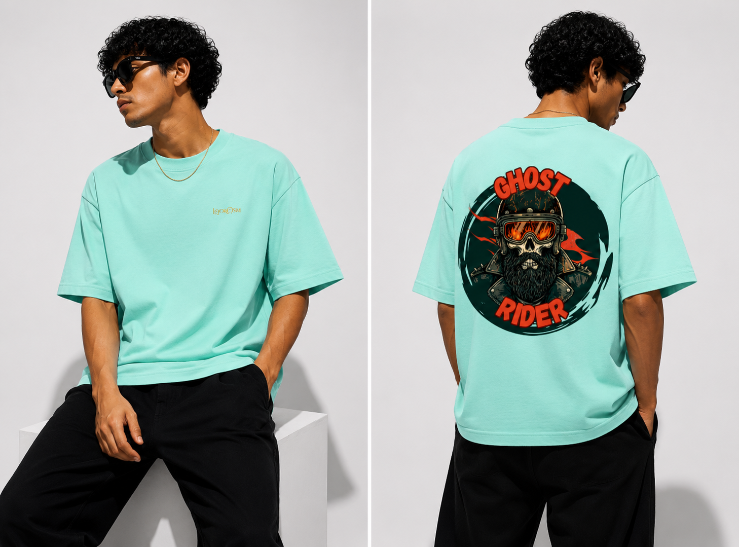 Ghost Rider Oversized Graphic Tee