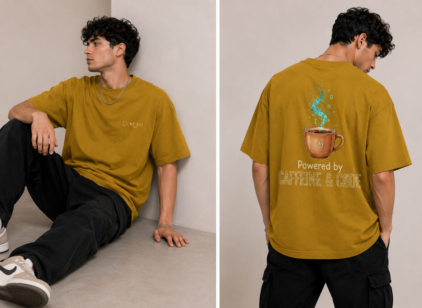 Caffeine & Code Oversized T-Shirt