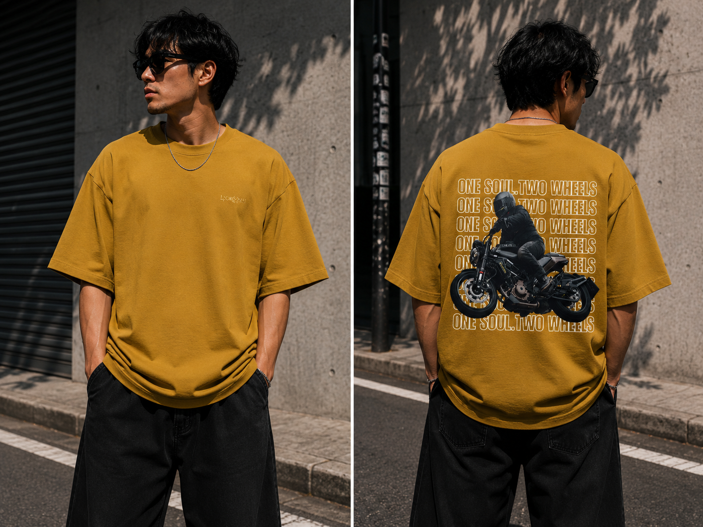 One Soul Two Wheels Oversized Tee