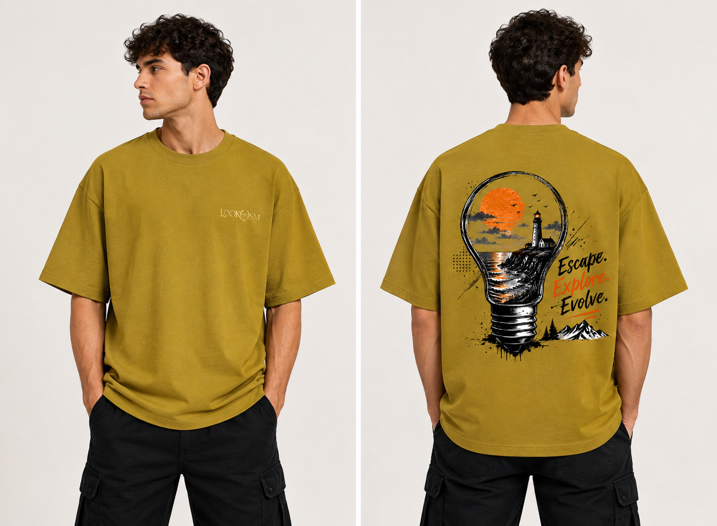 Escape, Explore & Evolve oversized tee