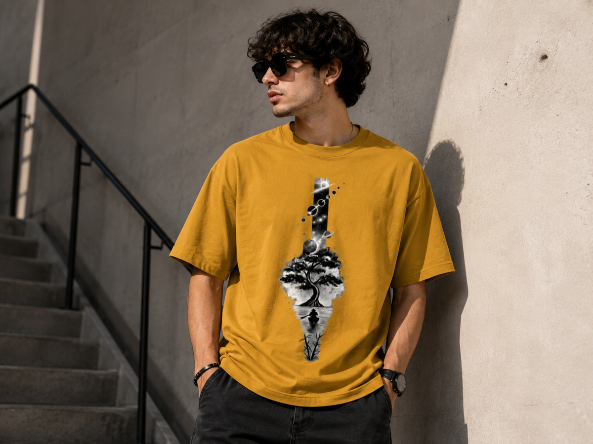 Tree & Moon Oversized Tee