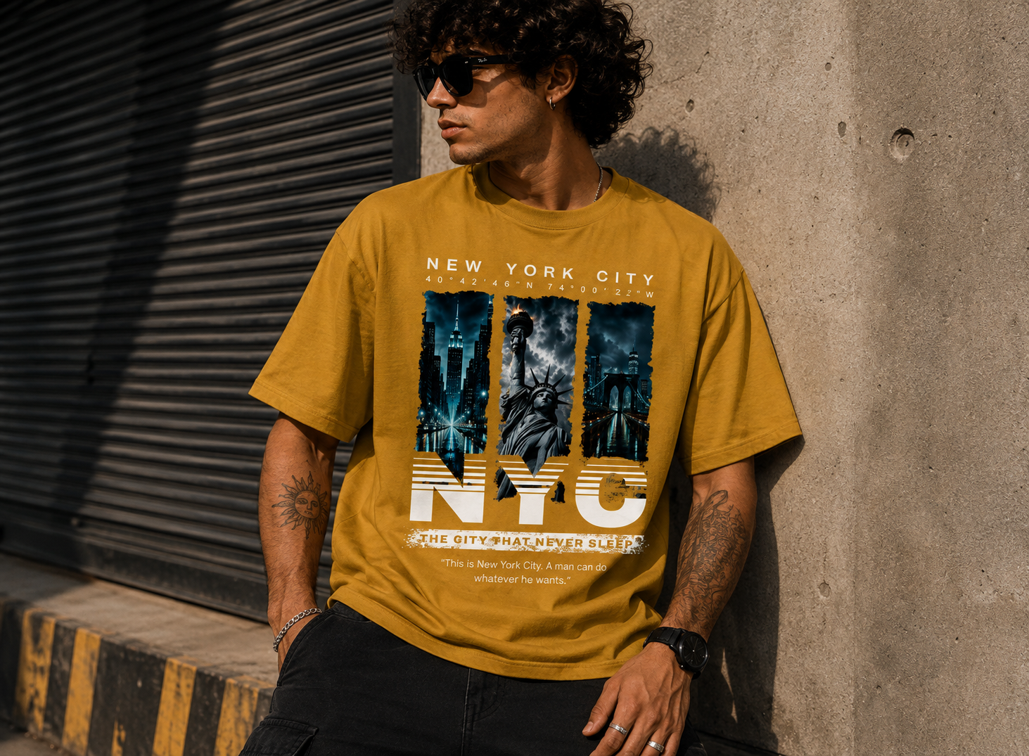 NYC Never Sleeps Oversized Tee