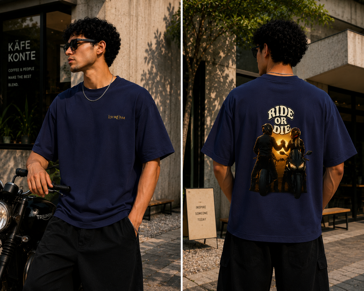 Ride Or Die Oversized Graphic Tee