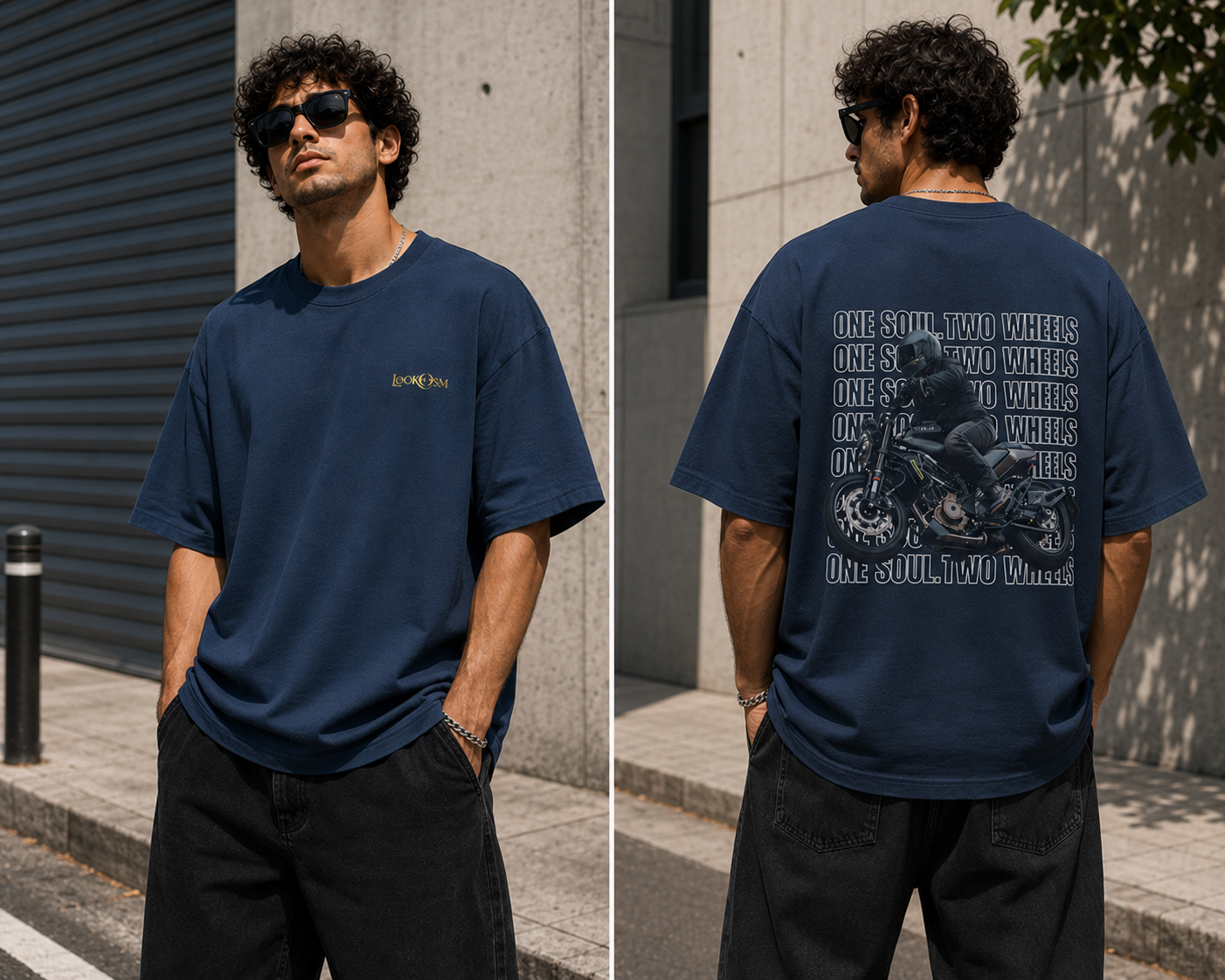 One Soul Two Wheels Oversized Tee