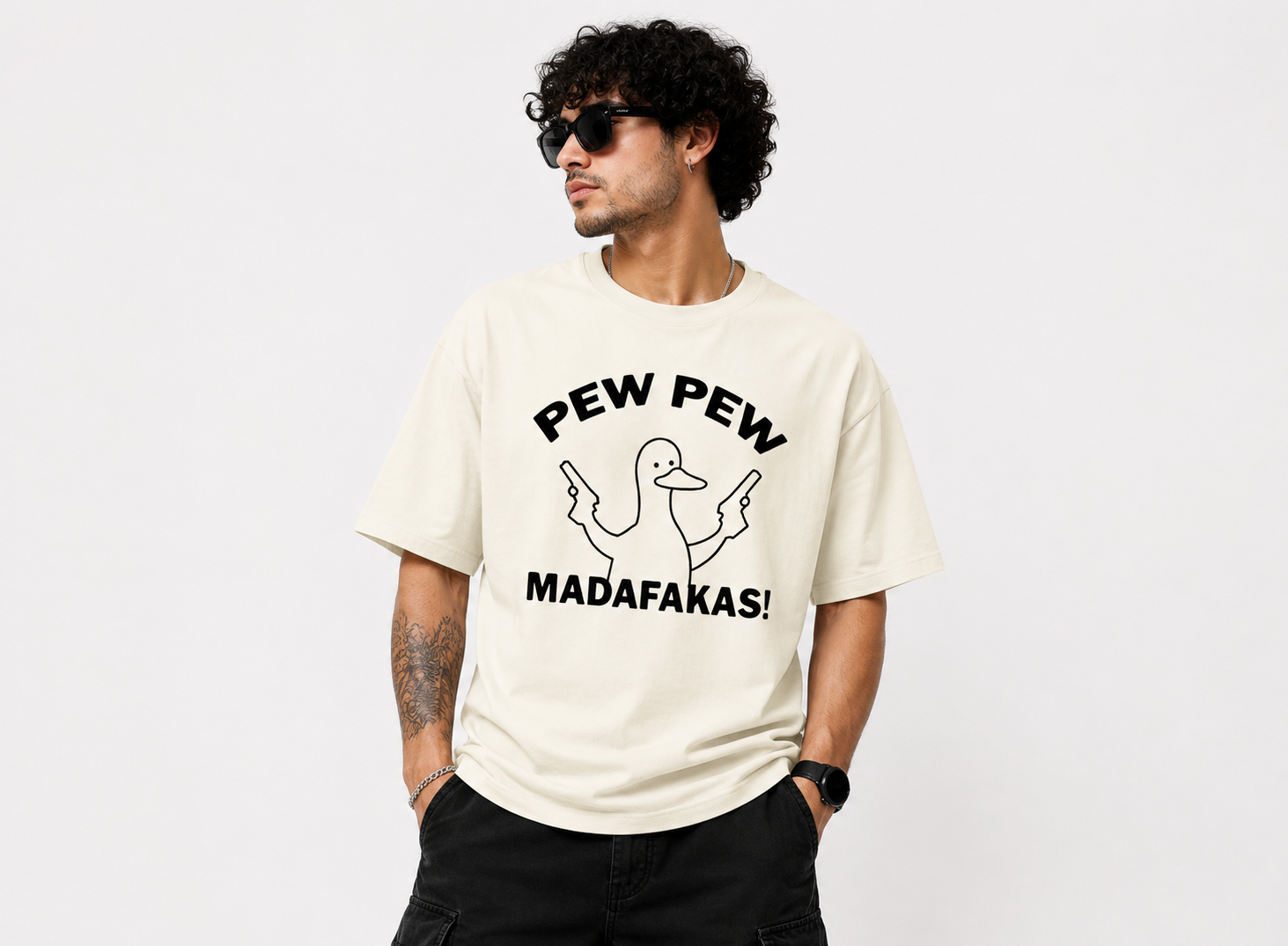 Pew Pew MADAFAKAS Oversized Tee