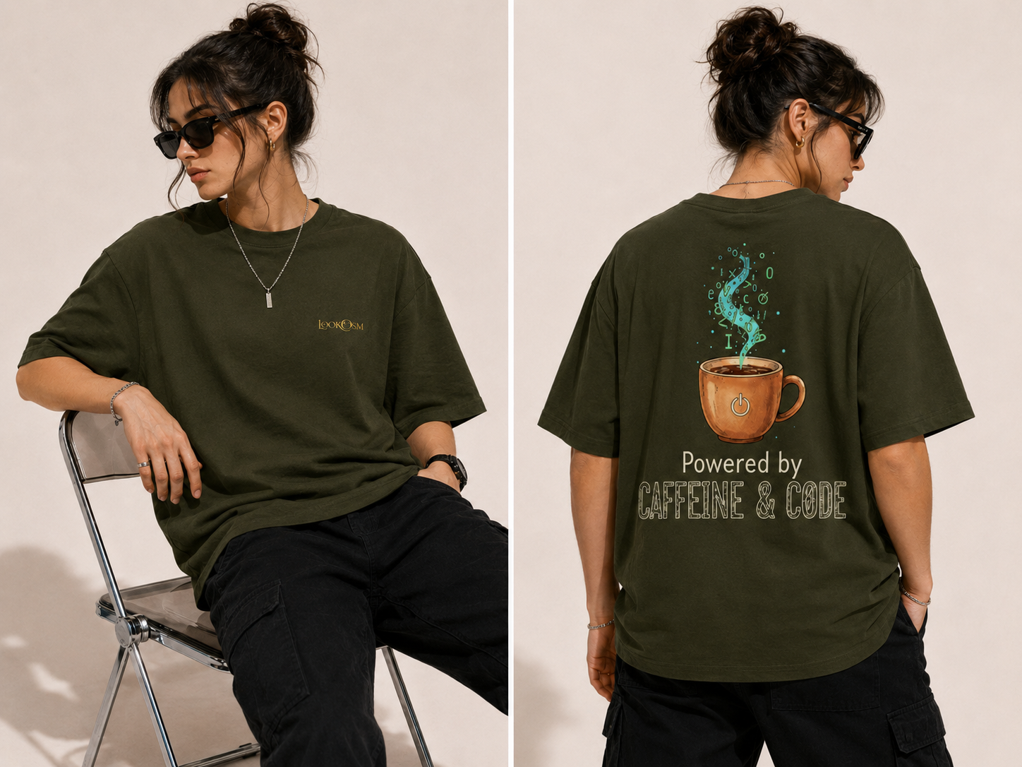 Caffeine & Code Oversized T-Shirt