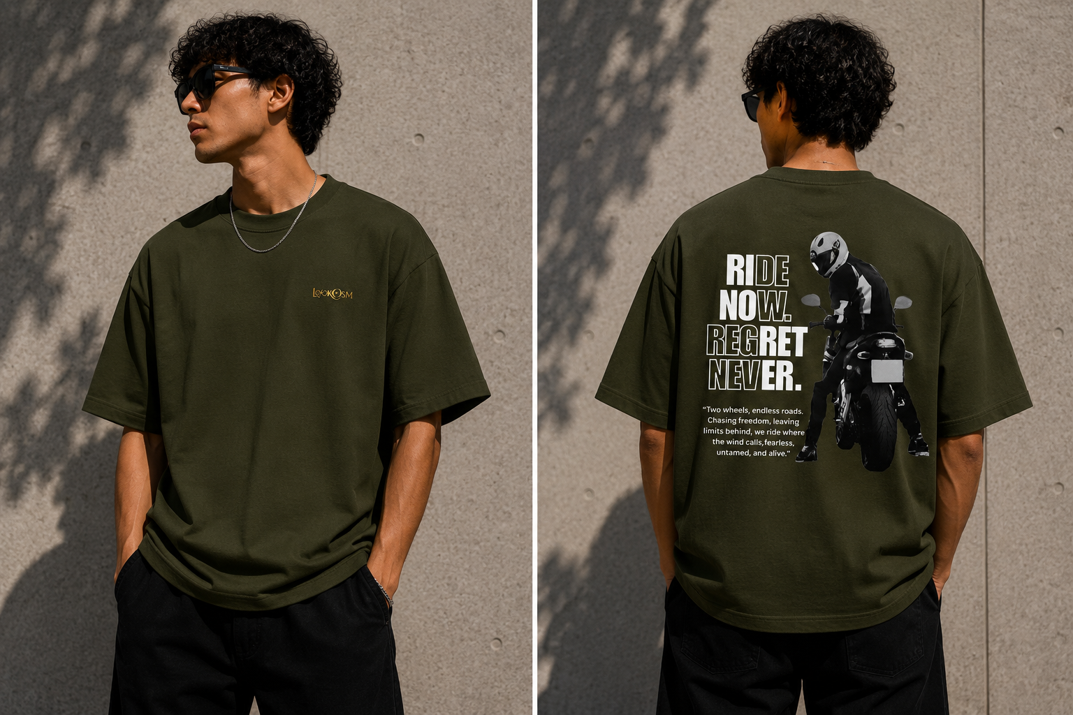 Ride Now Regret Never Oversized Tee
