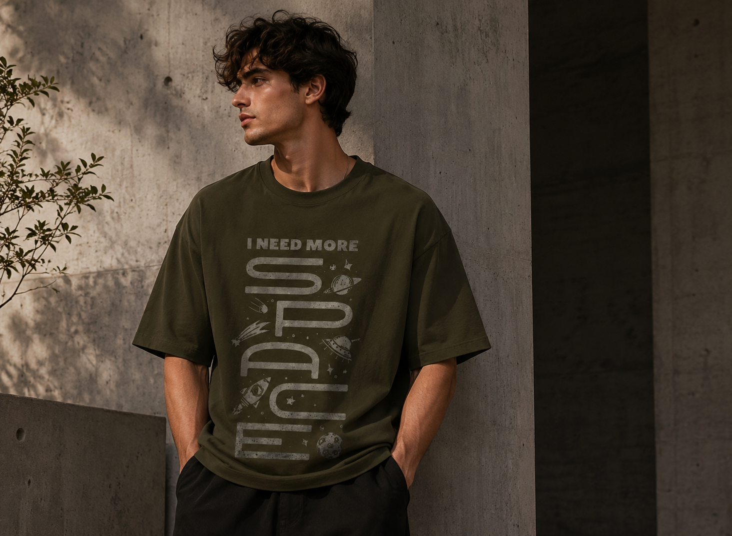 I Need More Space Oversized Classic Tee
