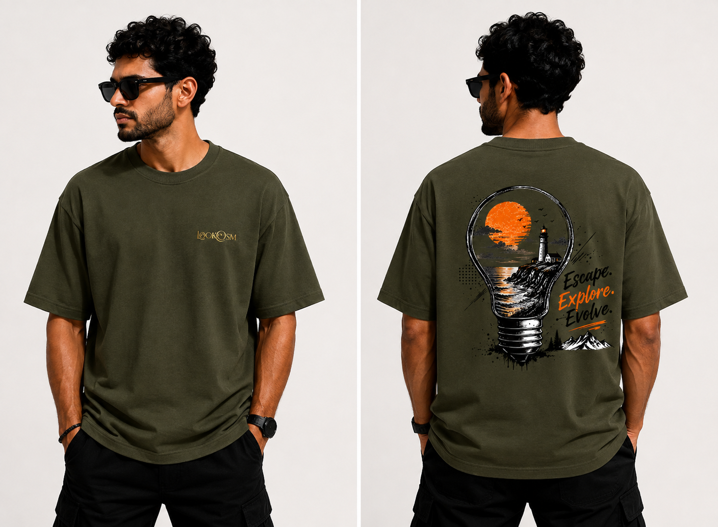Escape, Explore & Evolve oversized tee