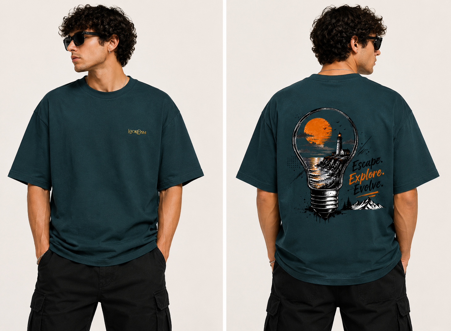 Escape, Explore & Evolve oversized tee