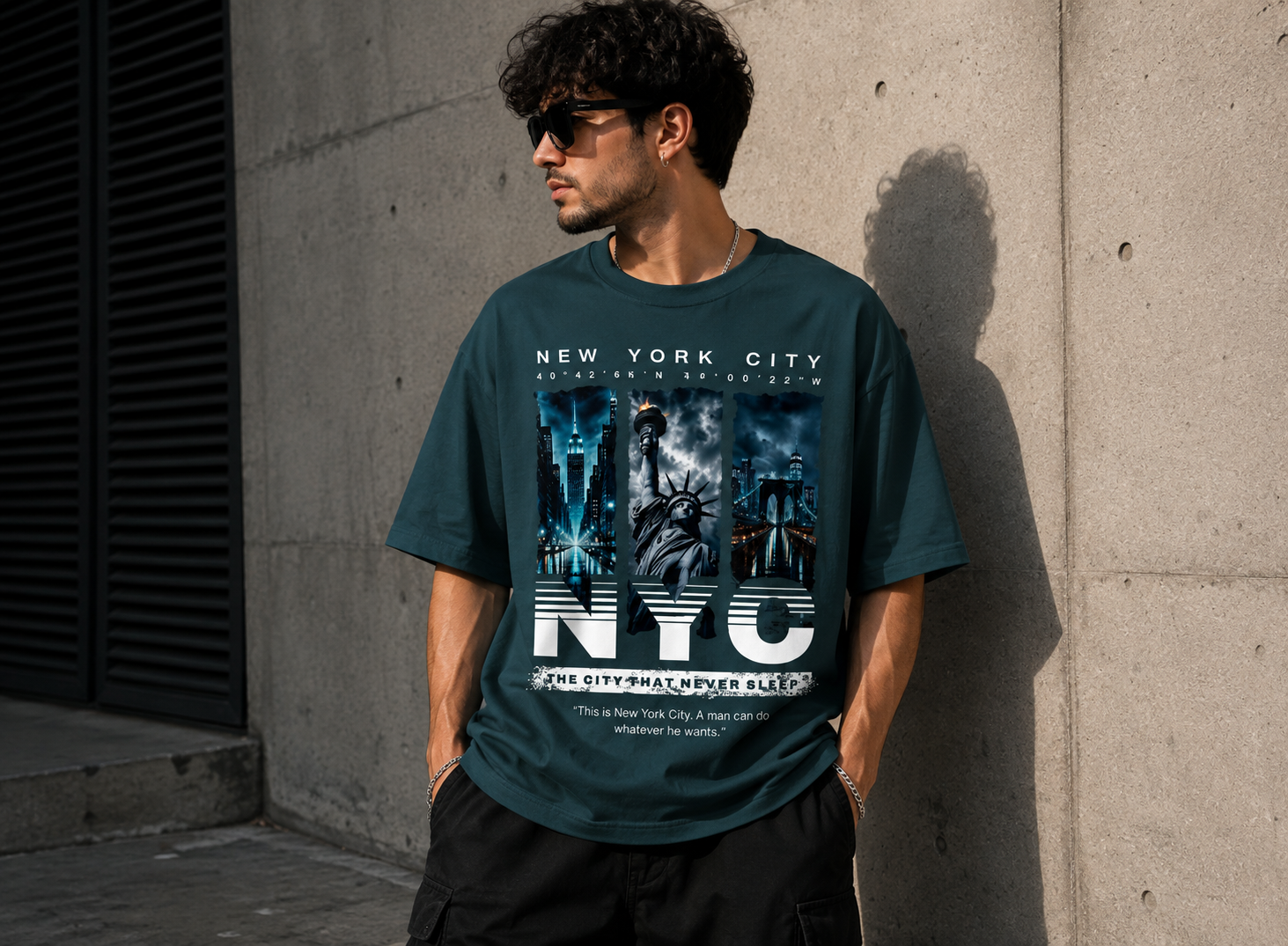 NYC Never Sleeps Oversized Tee