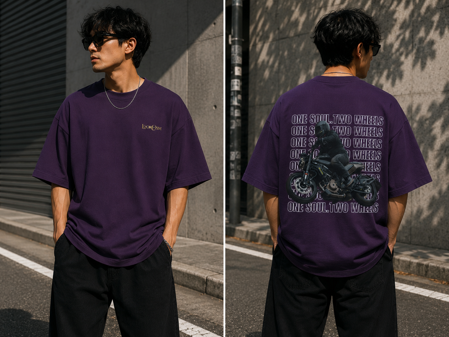 One Soul Two Wheels Oversized Tee