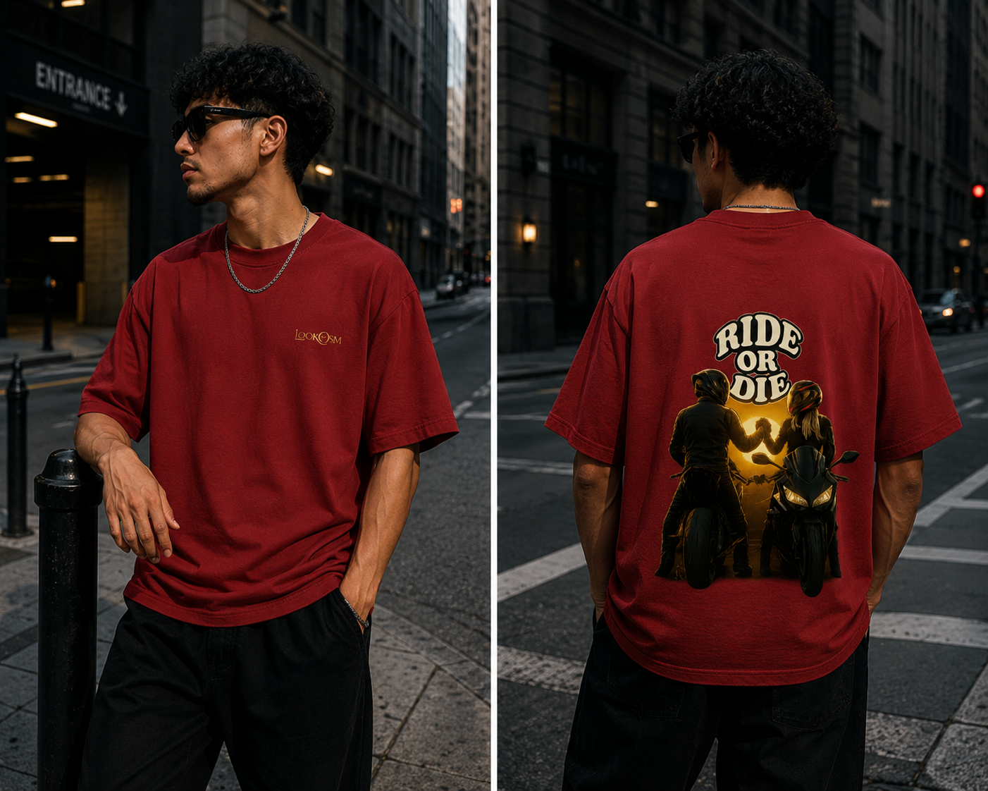 Ride Or Die Oversized Graphic Tee