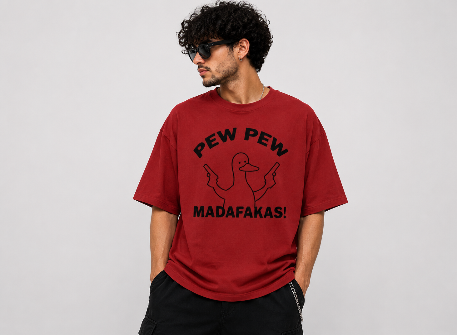 Pew Pew MADAFAKAS Oversized Tee