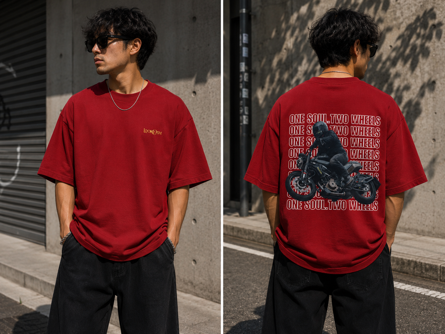 One Soul Two Wheels Oversized Tee