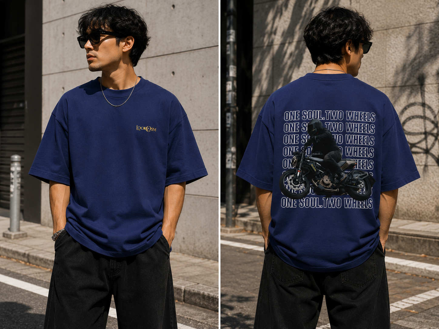 One Soul Two Wheels Oversized Tee
