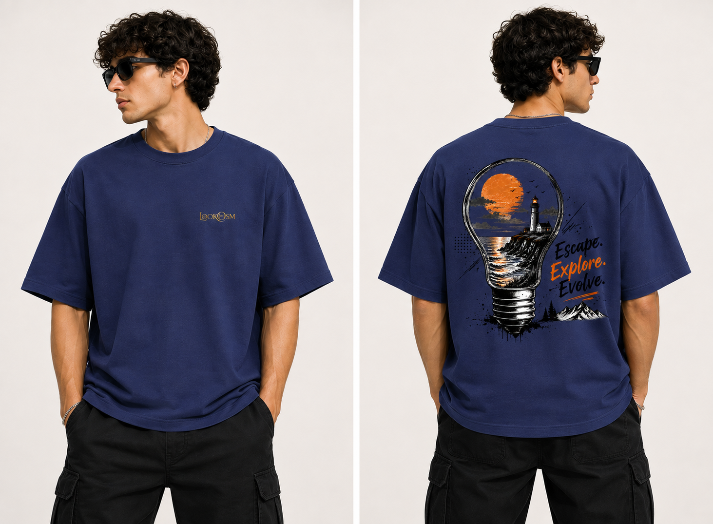 Escape, Explore & Evolve oversized tee