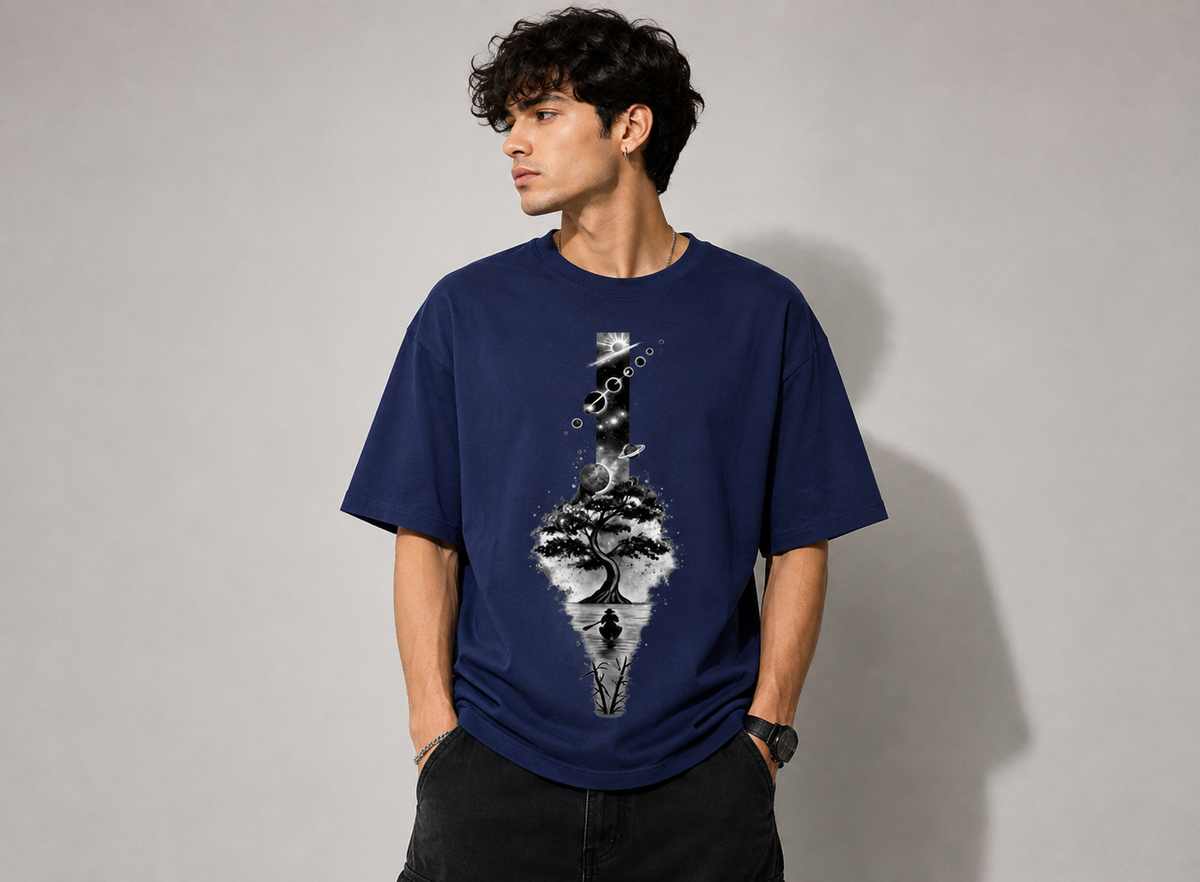 Tree & Moon Oversized Tee