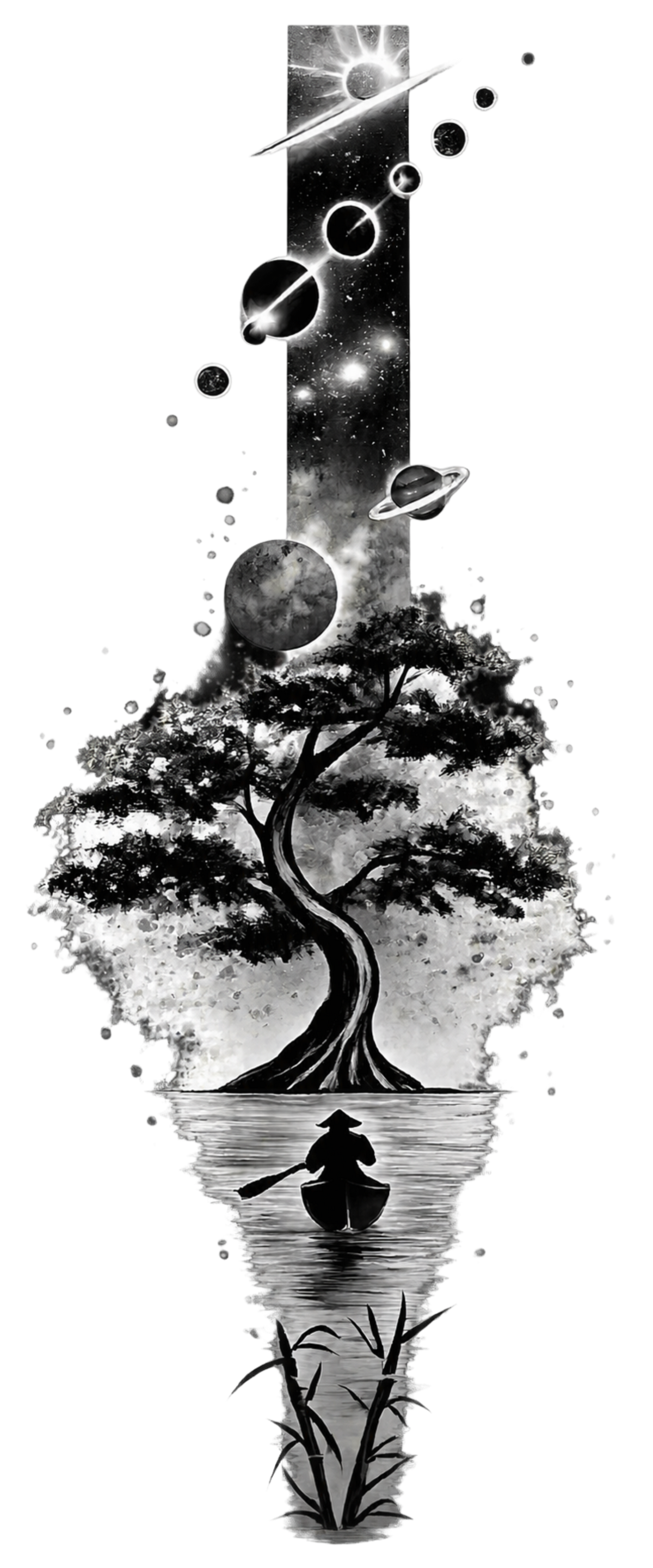 Tree & Moon Oversized Tee